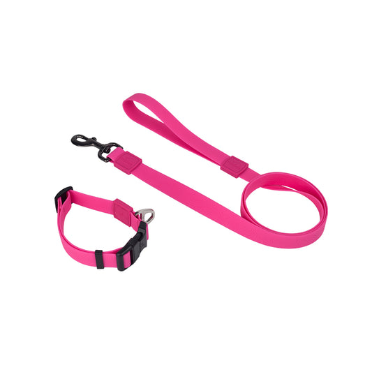EMBOSSED PU COLLAR & LEASH